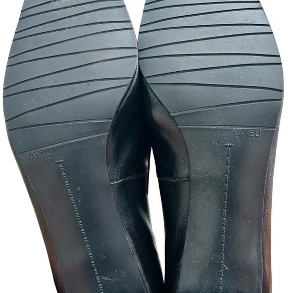 Vaneli Cap-Toe Black Kitten Heels - Picture 2 of 6